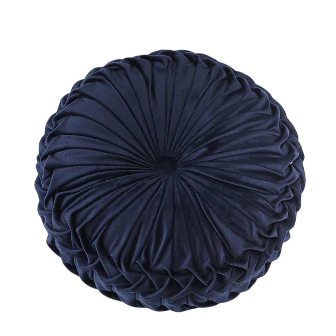 Baiyuruodie Round Velvet Pillow, Sofa Bed Bedroom Decorative Throw Pillow (38cm, Dark Purple)