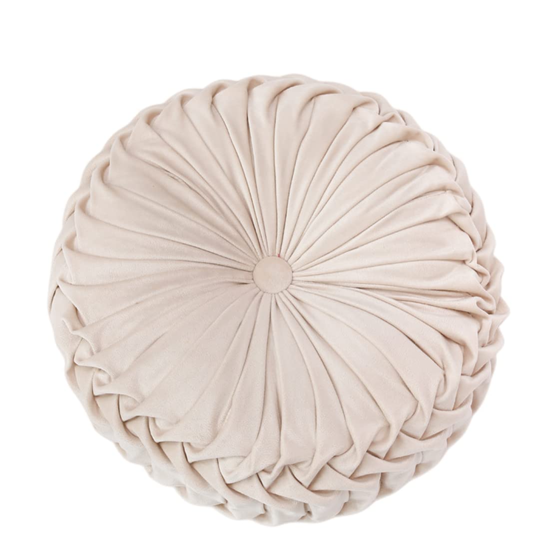 Baiyuruodie Round Velvet Pillow, Sofa Bed Bedroom Decorative Throw Pillow (38cm, Blue)