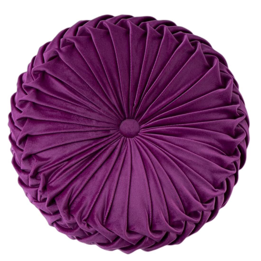 Baiyuruodie Round Velvet Pillow, Sofa Bed Bedroom Decorative Throw Pillow (38cm, Blue)