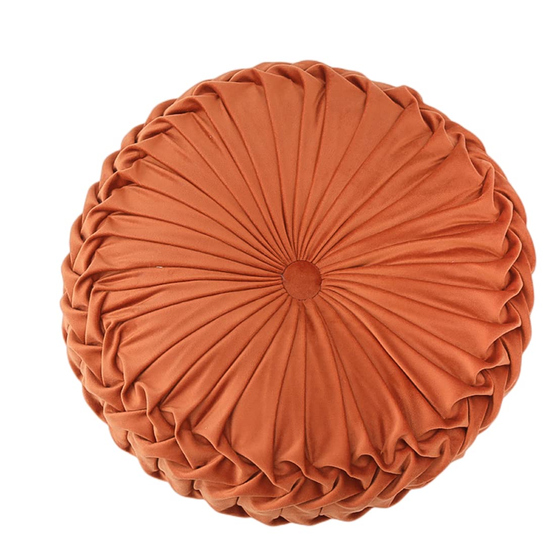 Baiyuruodie Round Velvet Pillow, Sofa Bed Bedroom Decorative Throw Pillow (38cm, Dark Purple)