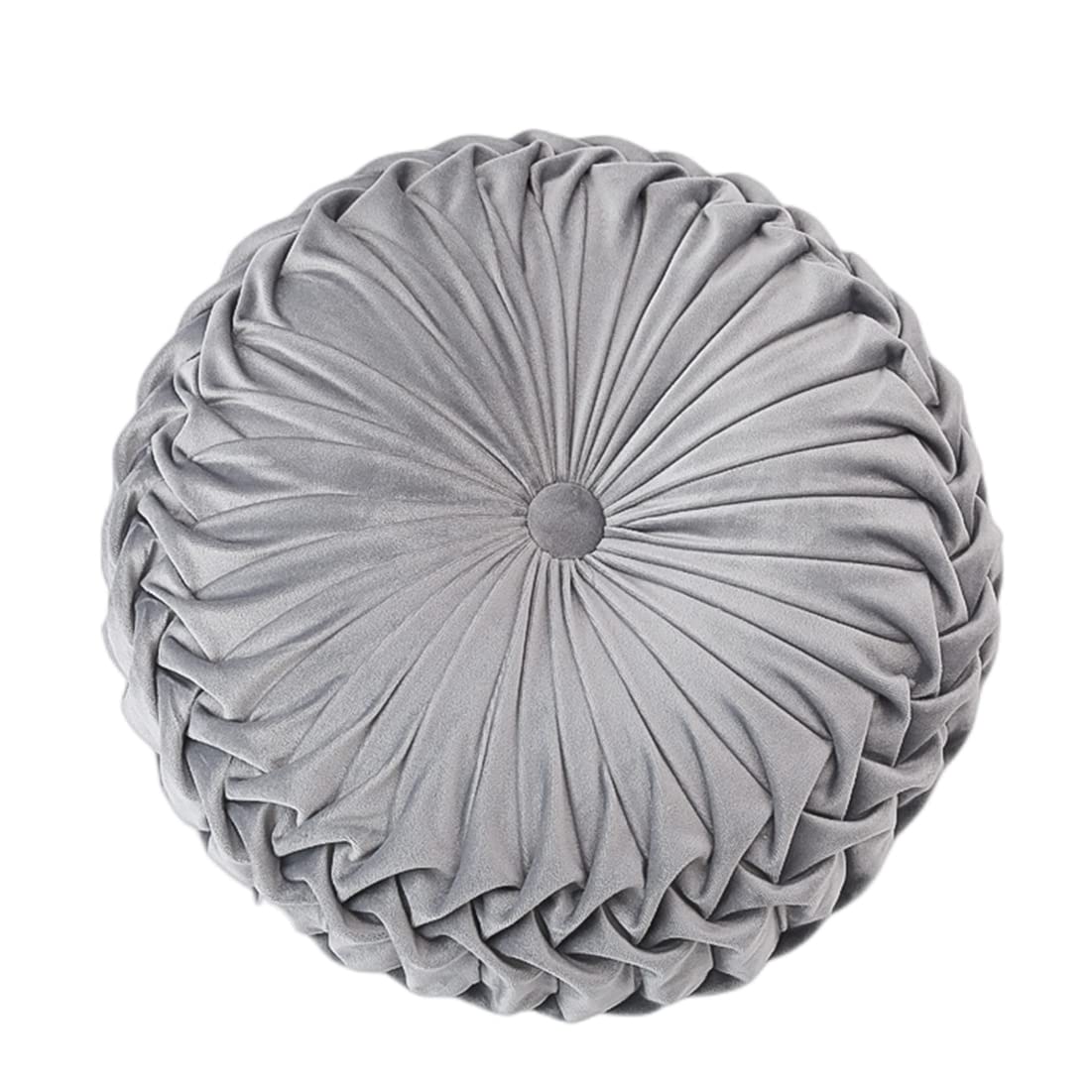 Baiyuruodie Round Velvet Pillow, Sofa Bed Bedroom Decorative Throw Pillow (38cm, Dark Purple)