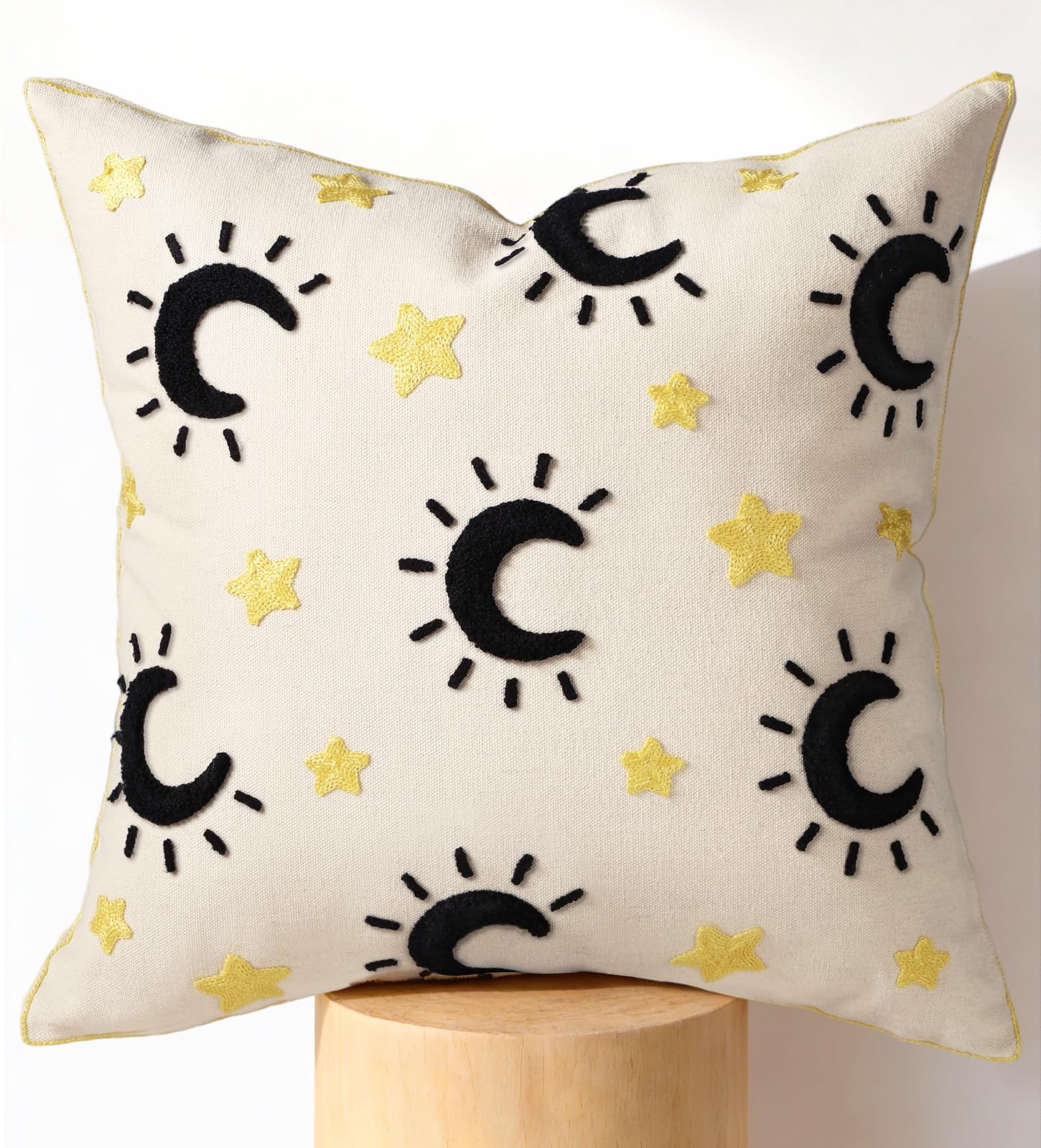 Embroidered Throw Pillow Cover 18x18 Inch - Modern Geometric Decorative Pillow Cover with Zipper for Sofa Couch Living Room Chair Car Aesthetic Design Cushion Pillowcase, Colorful Checkered