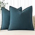 MIULEE Decorative Linen Pillow Covers 20x20 Inch Natural Beige Boho Farmhouse Neutral Couch Throw Pillows for Bed Pack of 2 Accent Modern Pillowcase Sofa Livingroom Home Decor
