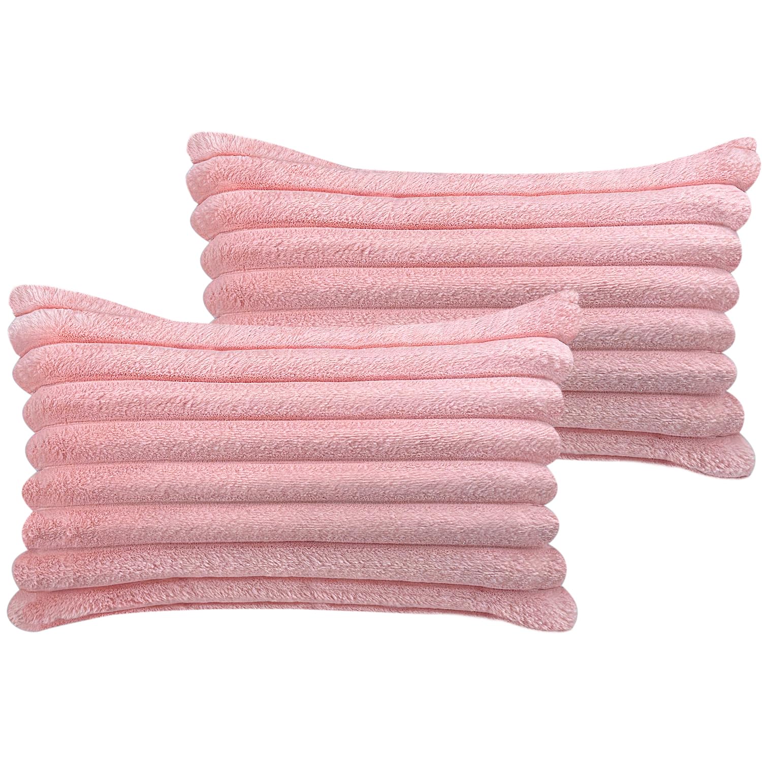 18x18 Throw Pillow Covers Set of 2, Decorative Faux Fur Covers for Bed, Couch Soft Fluffy Pillow Cover with Velvet Back for Living Room, Neutral Home Décor Accent for Sofa - Black