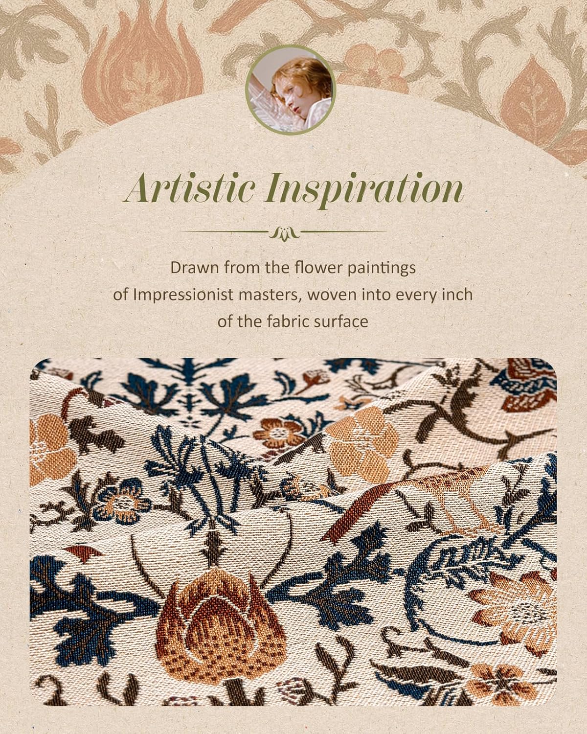 Decorative Throw Pillow Cover 18x18 - Vintage Pillowcovers with Fringe Bird Flower Cute Embroidered Pillow Case with Zipper for Living Room Couch Sofa Bed Rustic Boho Design Abstract