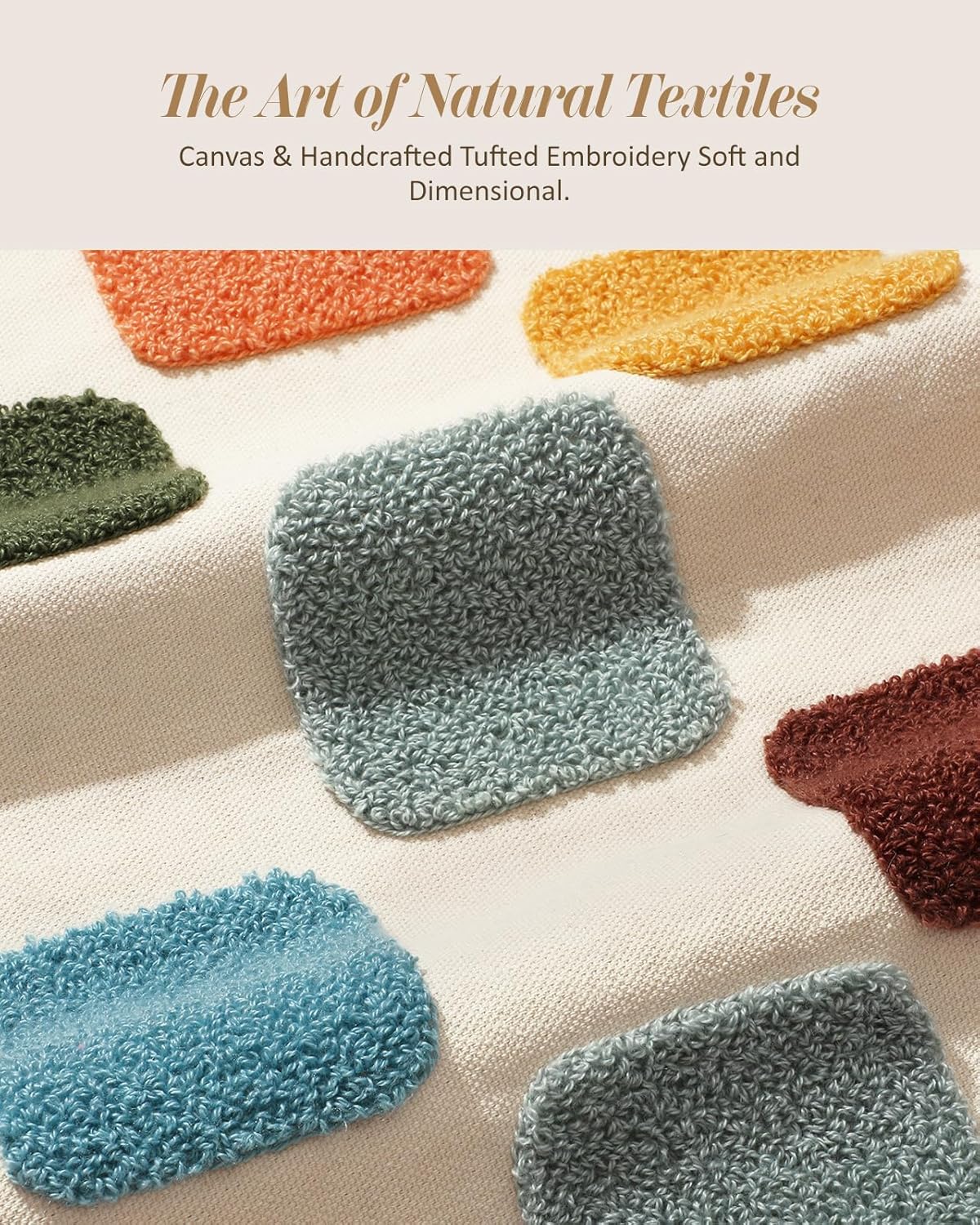 Embroidered Throw Pillow Cover 18x18 Inch - Modern Geometric Decorative Pillow Cover with Zipper for Sofa Couch Living Room Chair Car Aesthetic Design Cushion Pillowcase, Colorful Checkered